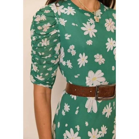 New Free People Robe Evelyn RIXO Maxi Dress Size Large - Picture 3 of 14